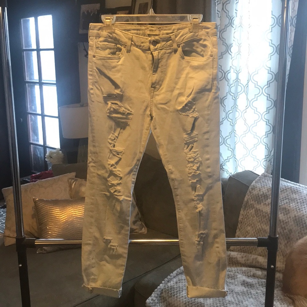 Distressed jeans